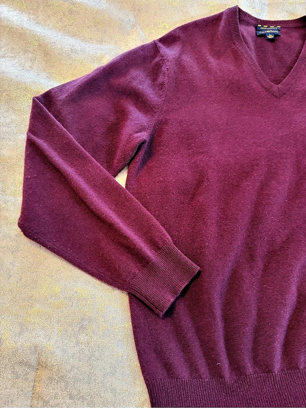 Club Room Estate Cashmere V-Neck Sweater Men's Large